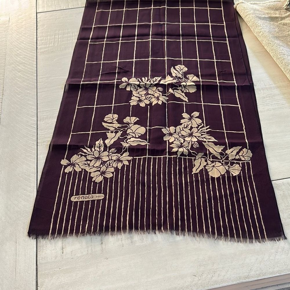 PARIS Purple/Khaki Scarf